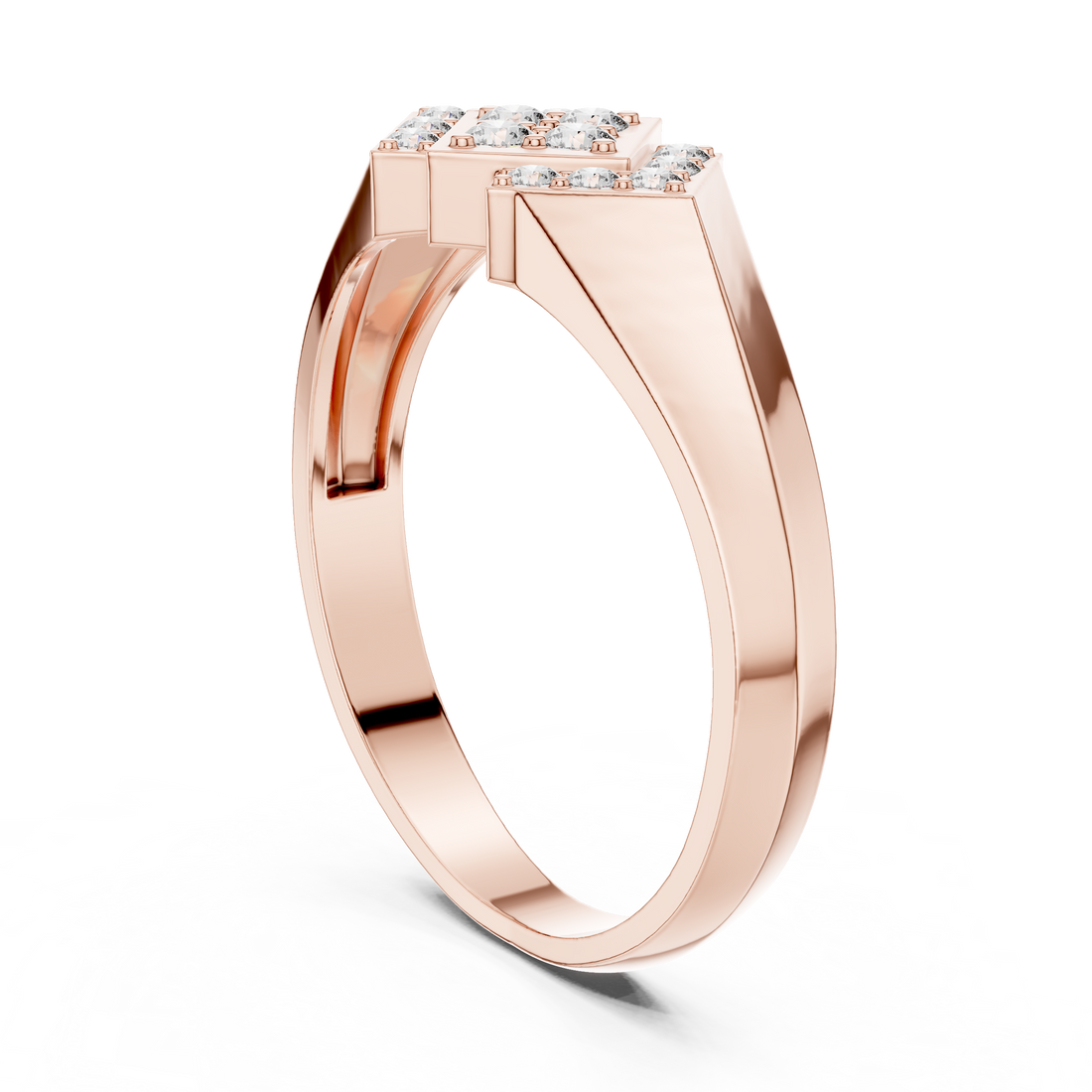 DR-6291 - Fashion Round Ring - White Gold