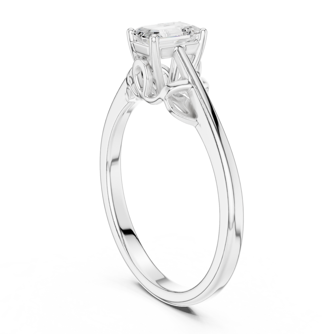 DDLR-483 - Solitaire Emerald Ring - White Gold