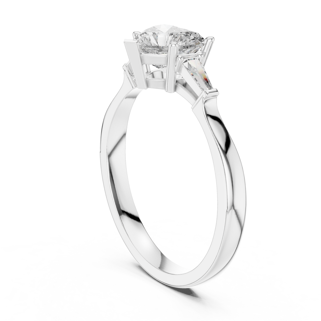 Fashion Ring - Heart | 00001L (34) - White Gold