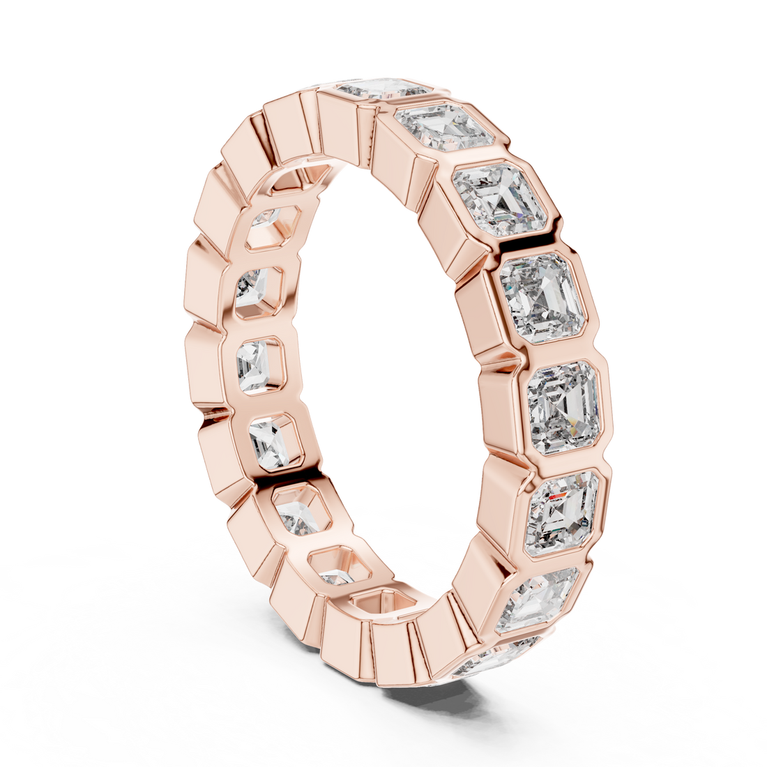 DDLR-219 - Eternity Emerald Ring - White Gold