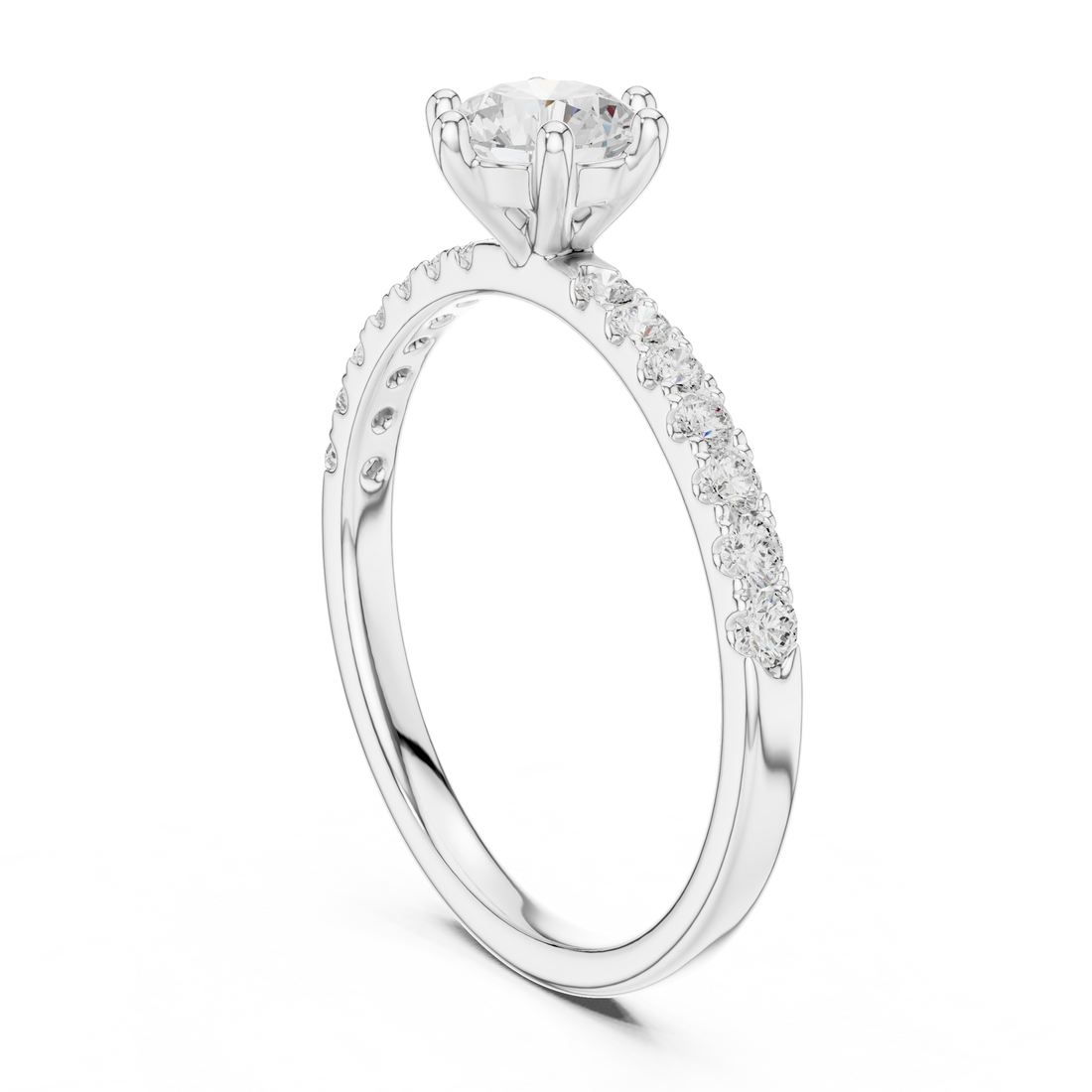SBWR(36) - Fashion Round Ring - White Gold