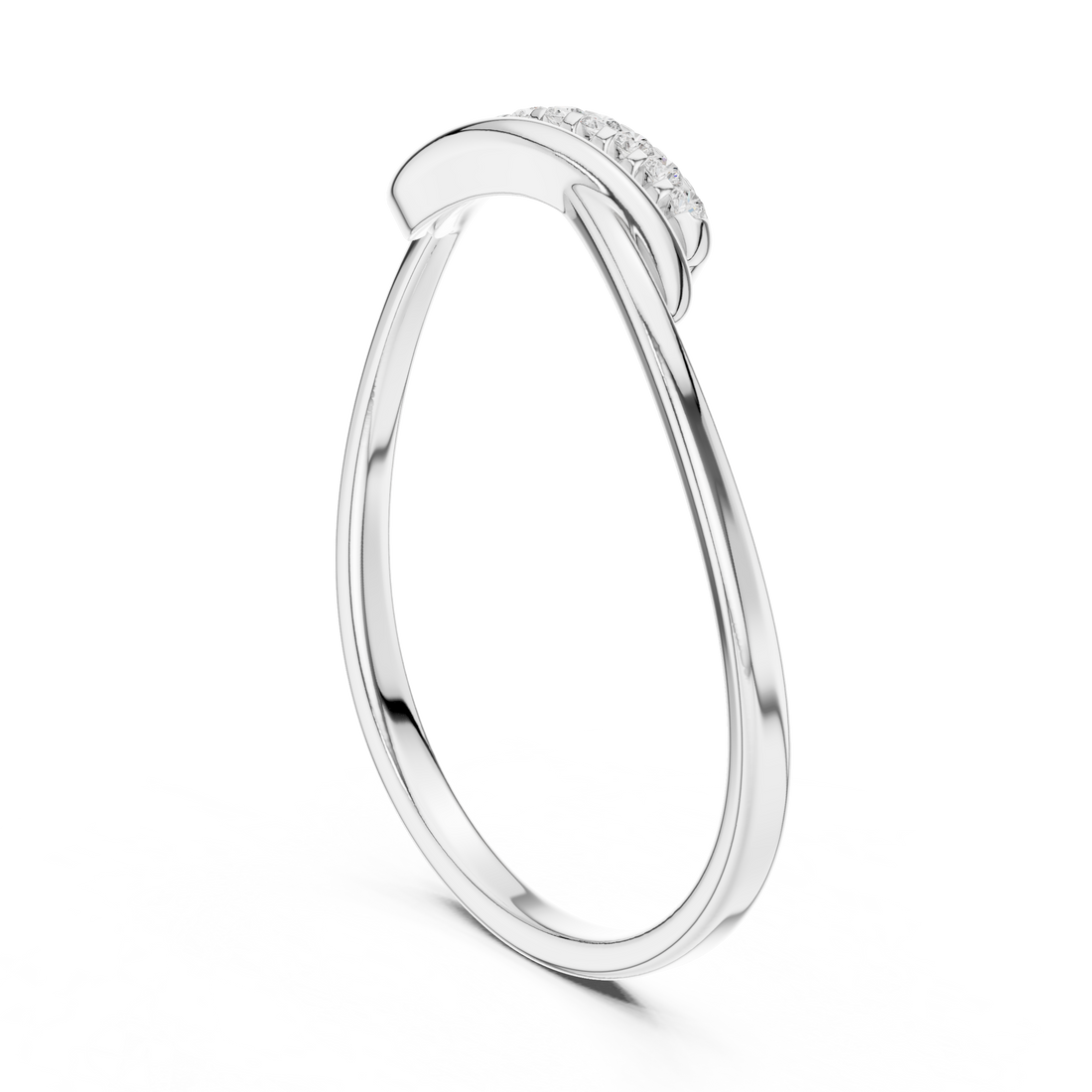 1 (138) - Bypass None Ring - White Gold