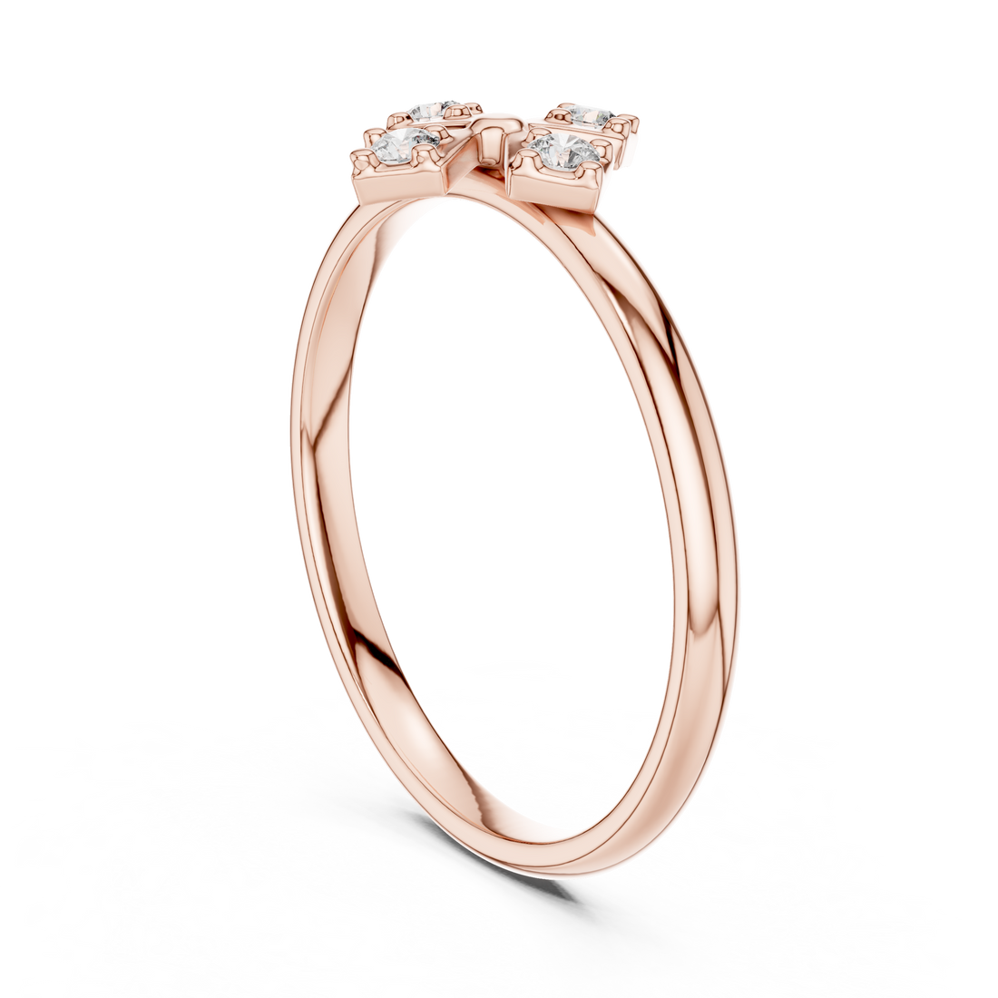 1 (260) - Fashion Round Ring - Rose Gold