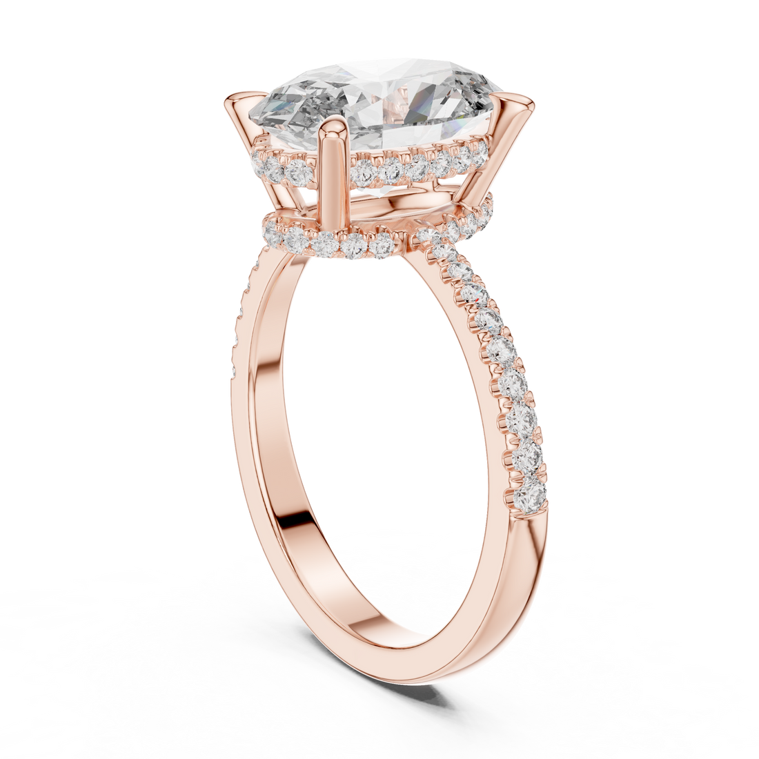DDLR-251 - Solitaire Oval Ring - White Gold