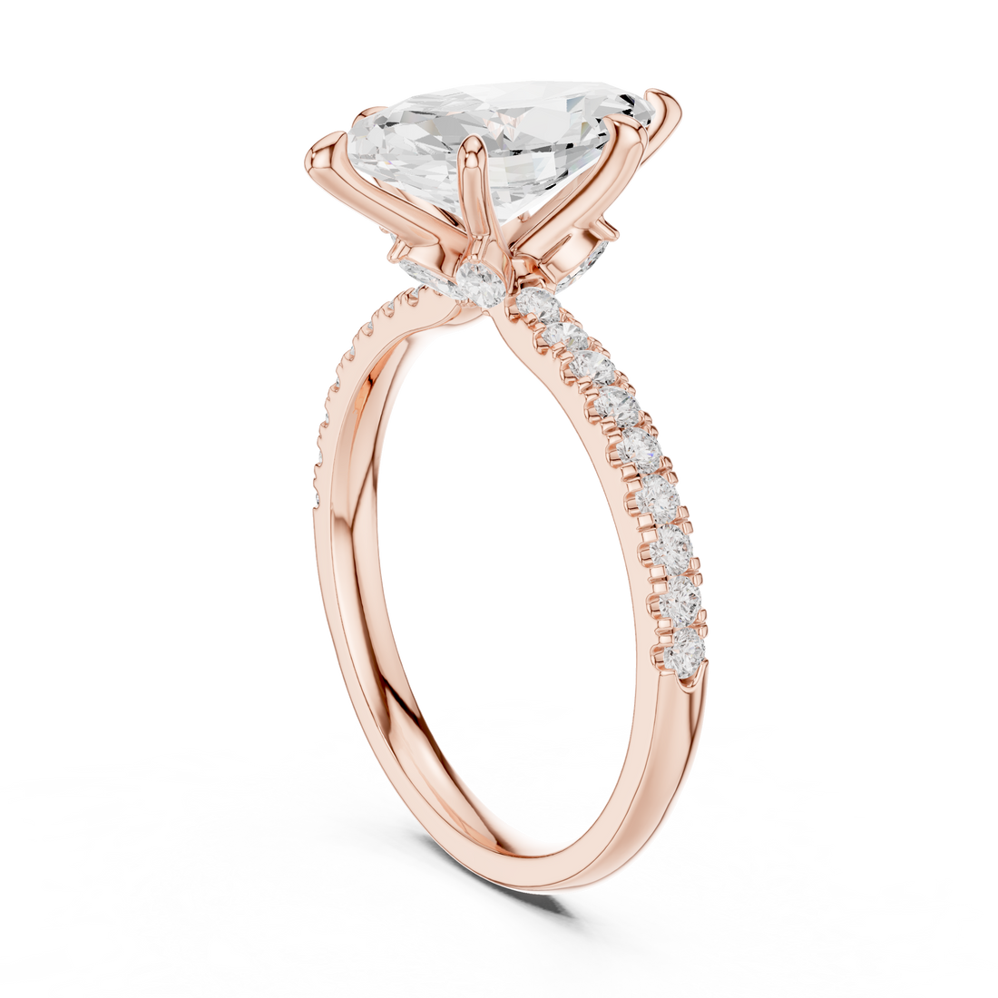 DDLR-256 - Solitaire Marquise Ring - White Gold