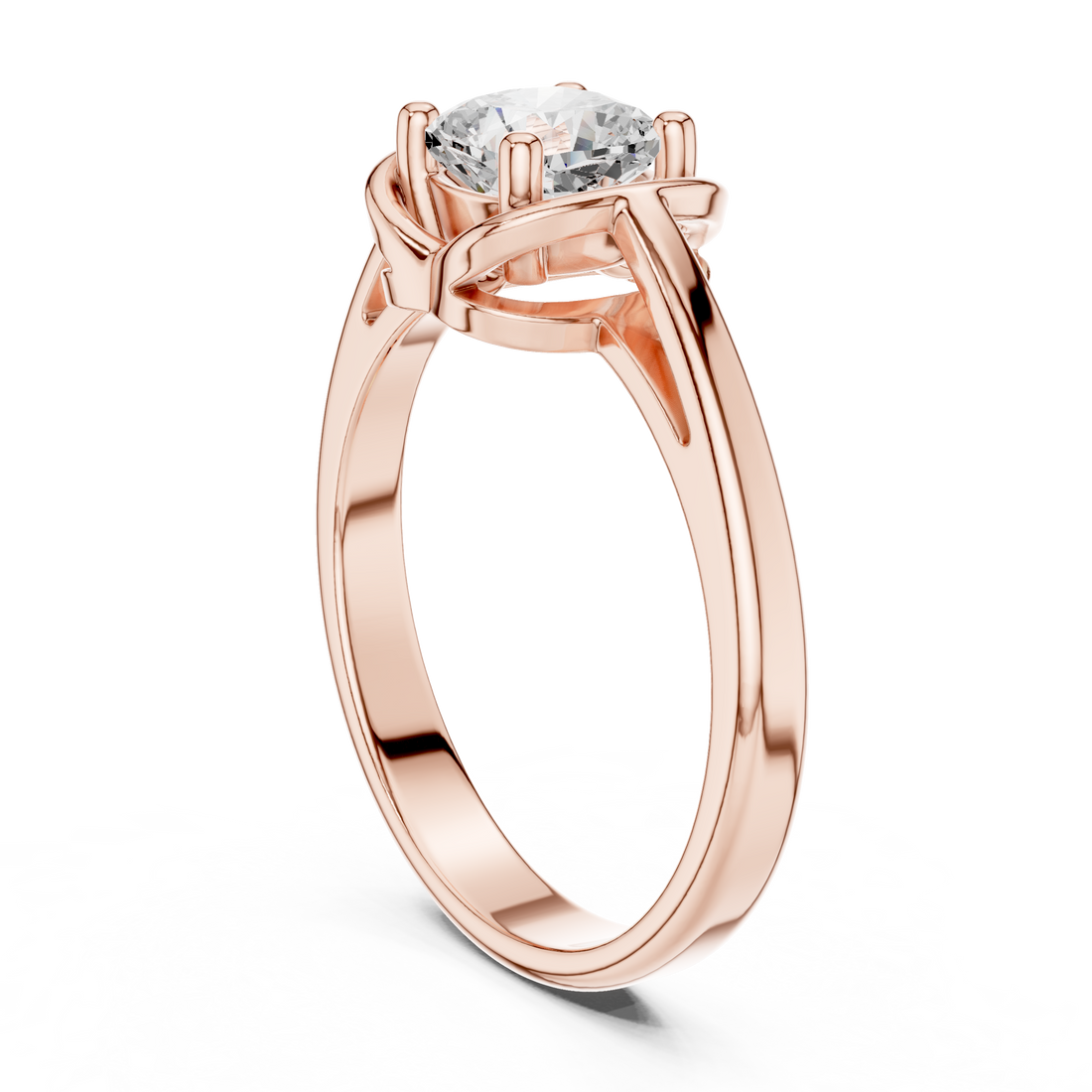 DDLR-503 - Solitaire Cushion Ring - White Gold