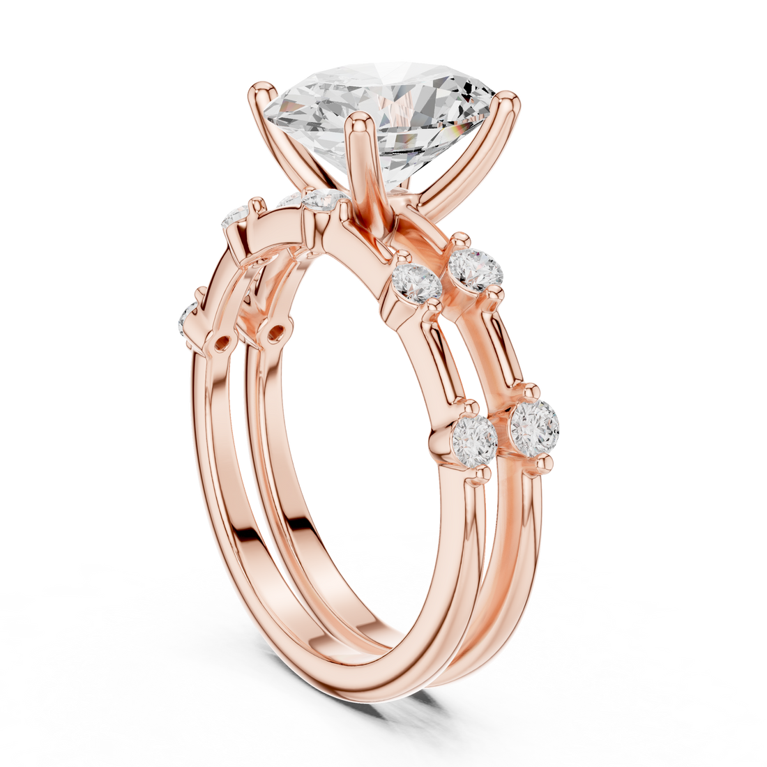 DDLR-441 - Solitaire Oval Ring - White Gold