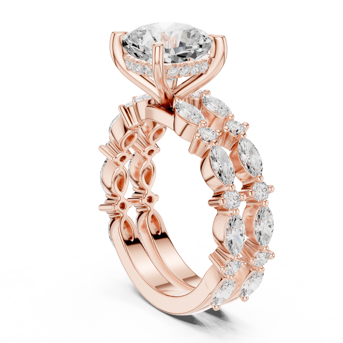 DDLR-951 - Solitaire Cushion Ring - White Gold