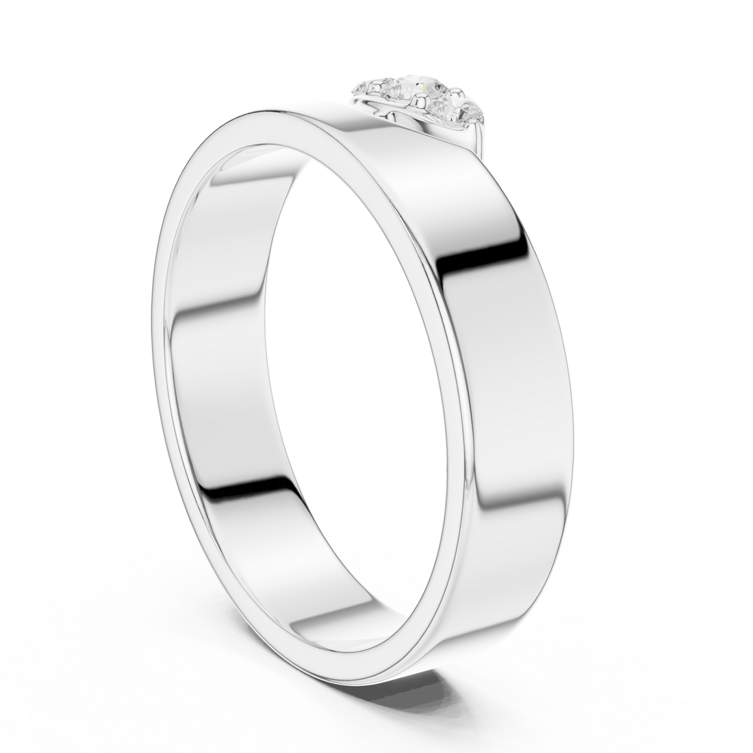SBWR(26) - Fashion Round Ring - White Gold