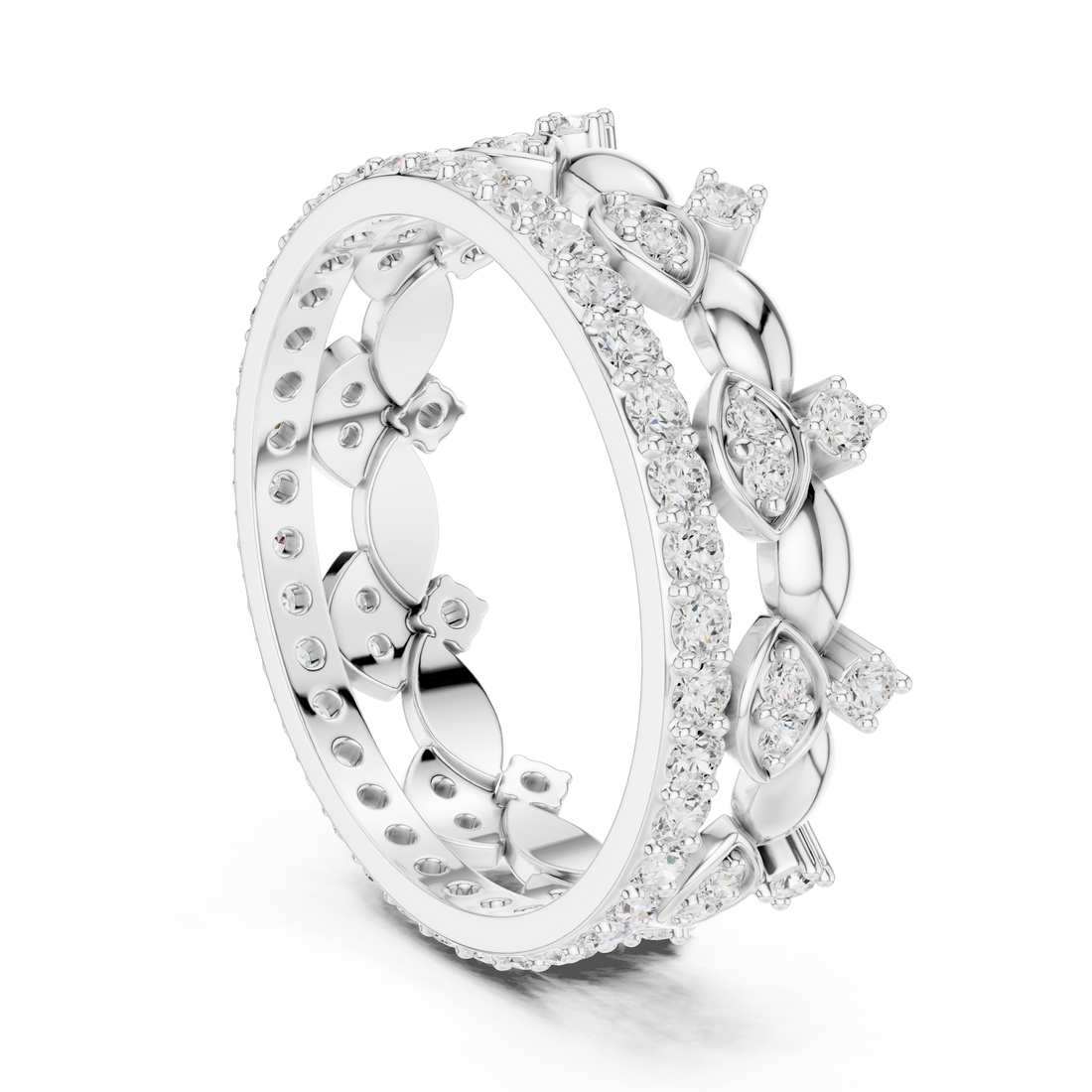 R31 - Eternity Round Ring - White Gold