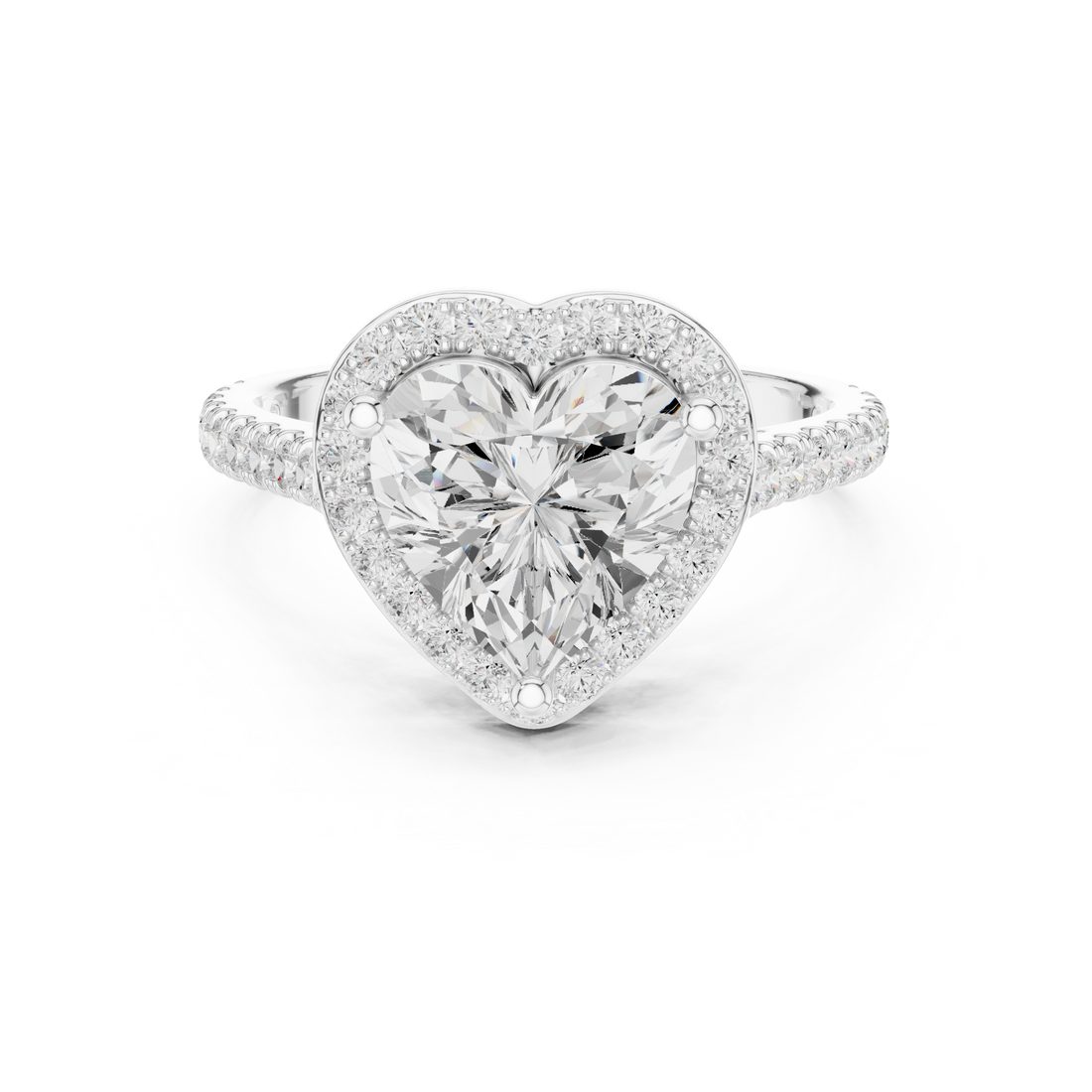 Halo Ring - Heart | DDLR-432 - Rose Gold