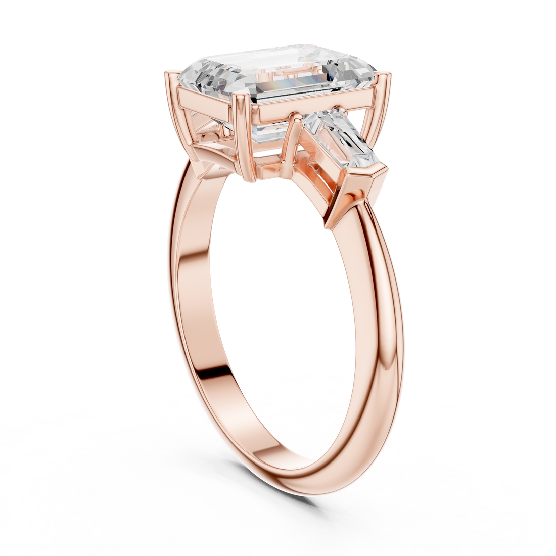 Three Stone Ring - Emerald | 67 EM - White Gold