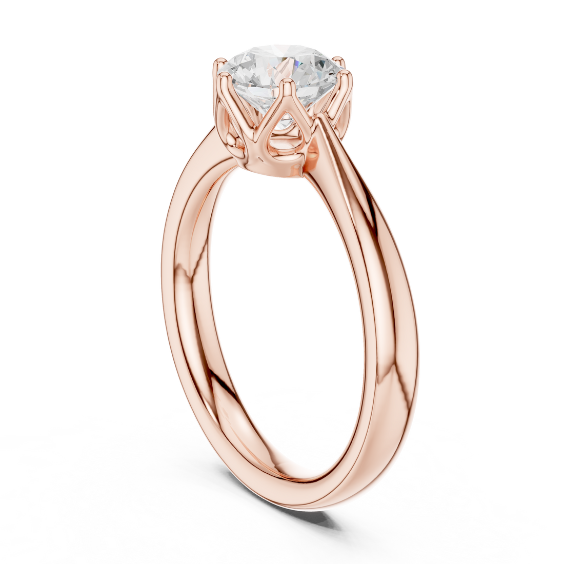 DDLR-561 - Solitaire Round Ring - White Gold