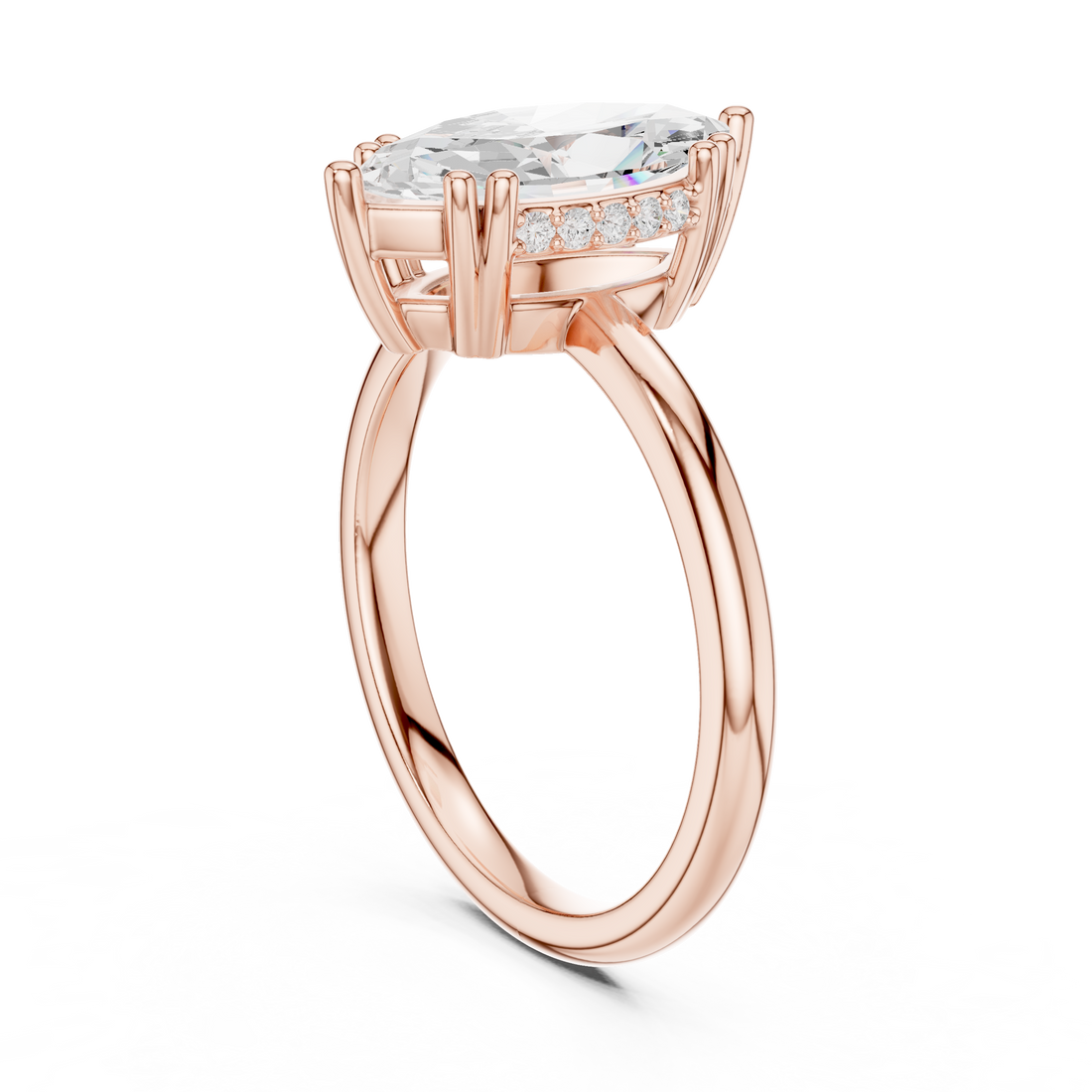DDLR-254 - R00847-MQ - Solitaire Marquise Ring - White Gold
