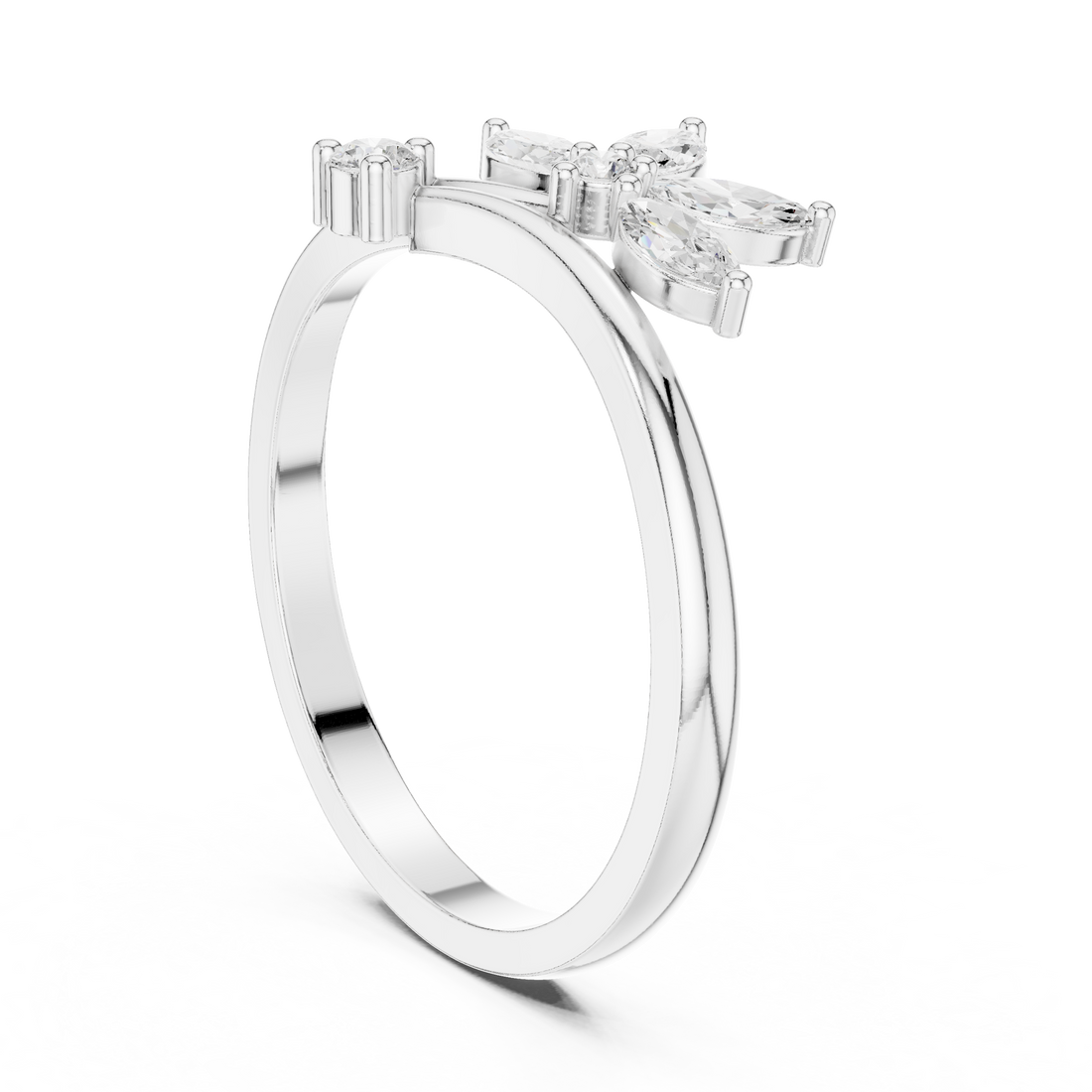 Fashion Ring - Marquise | HLR-259 - White Gold