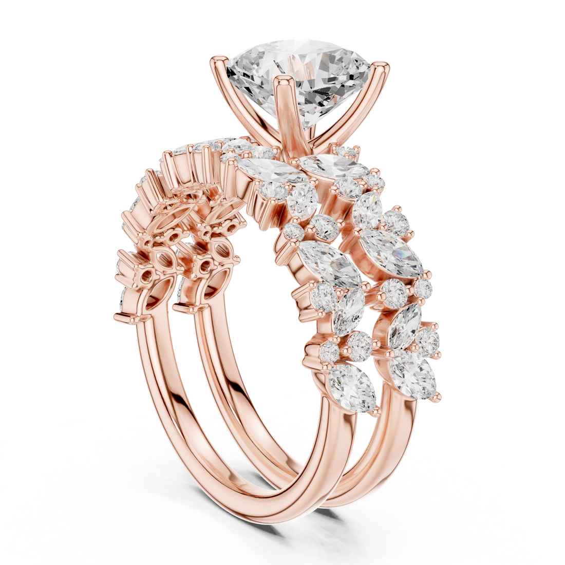 DDLR-941 - Fashion Cushion Ring - White Gold