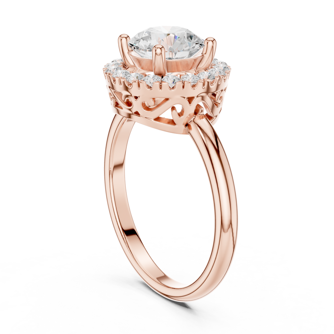Fashion Ring - Round | DDLR-687 - White Gold