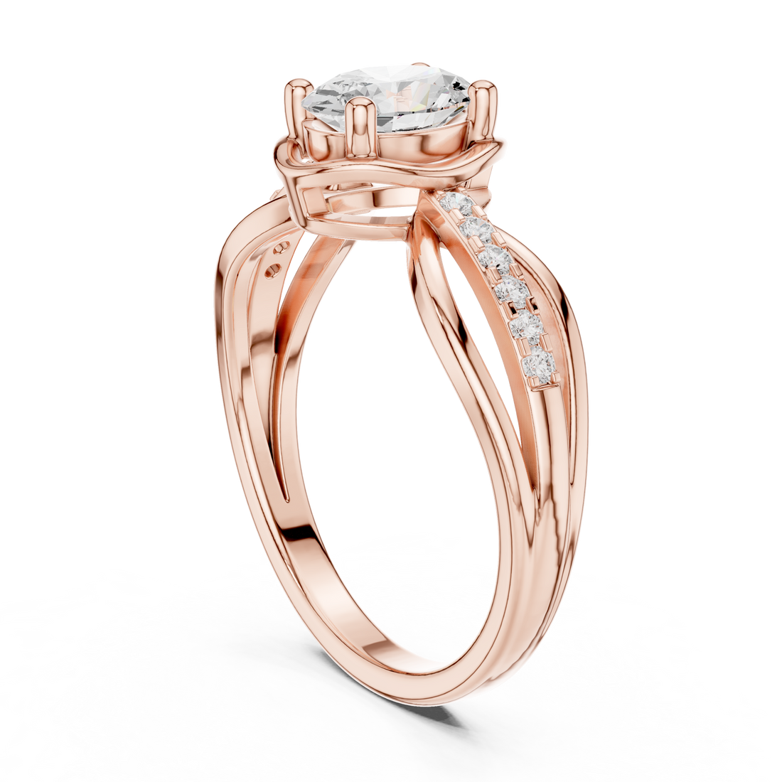 DDLR-523 - Solitaire Oval Ring - White Gold