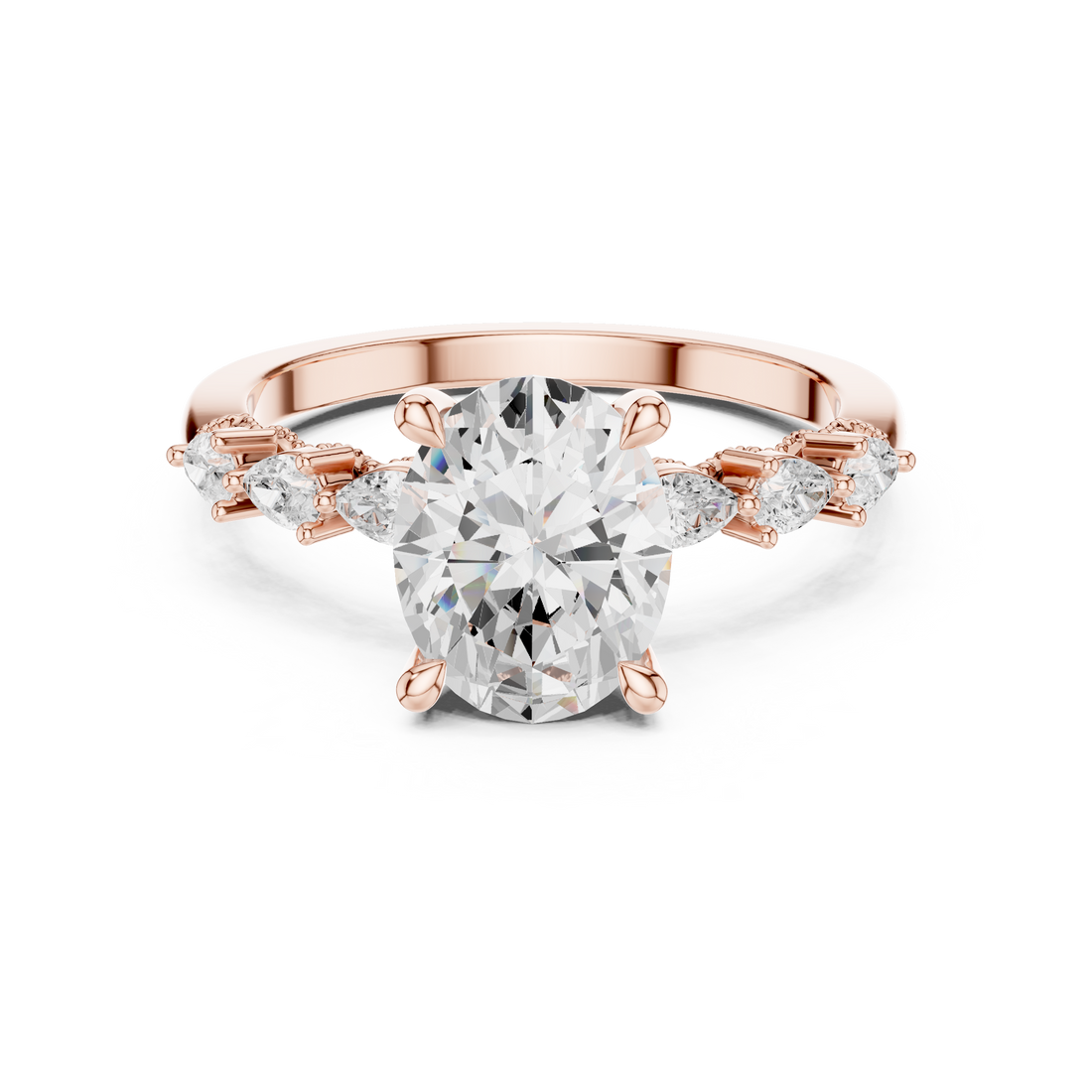 Vintage Ring - Oval | DDLR-1005 - Rose Gold