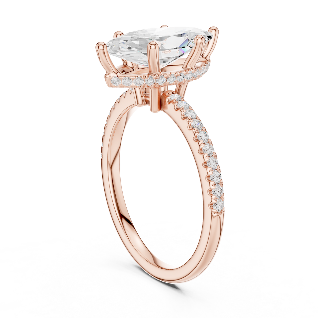 DDLR-177 - MQ - Solitaire Marquise Ring - White Gold
