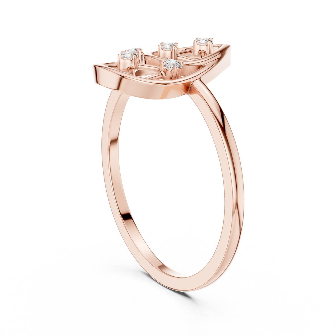 DR-6235 - Fashion None Ring - White Gold