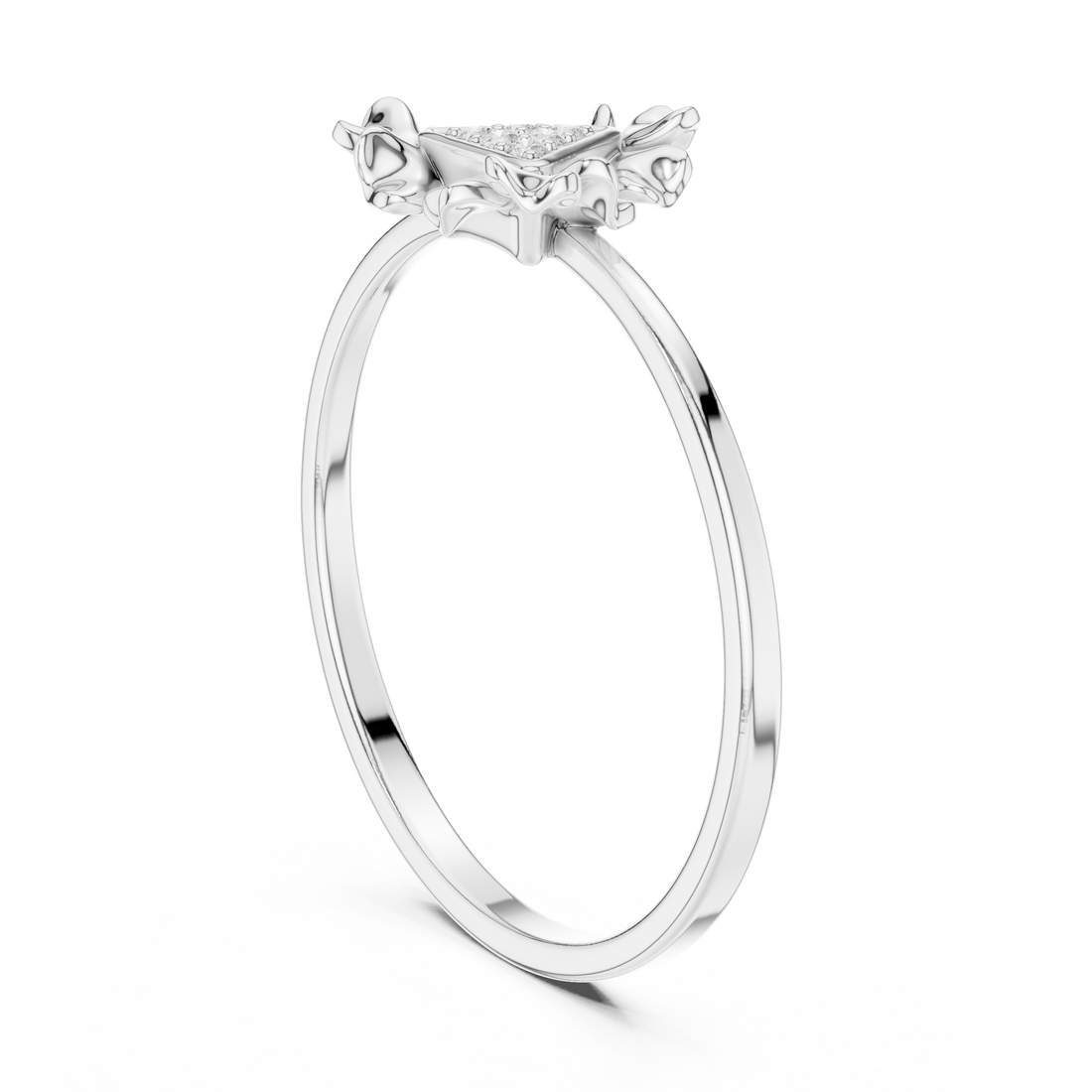1 (112) - Fashion Unknown Ring - White Gold
