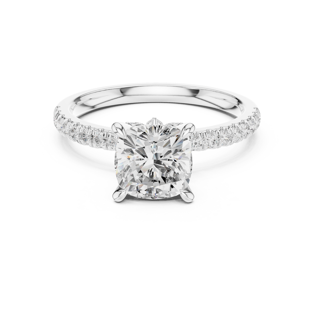 Solitaire Ring - Cushion | DDLR-1010 - Rose Gold