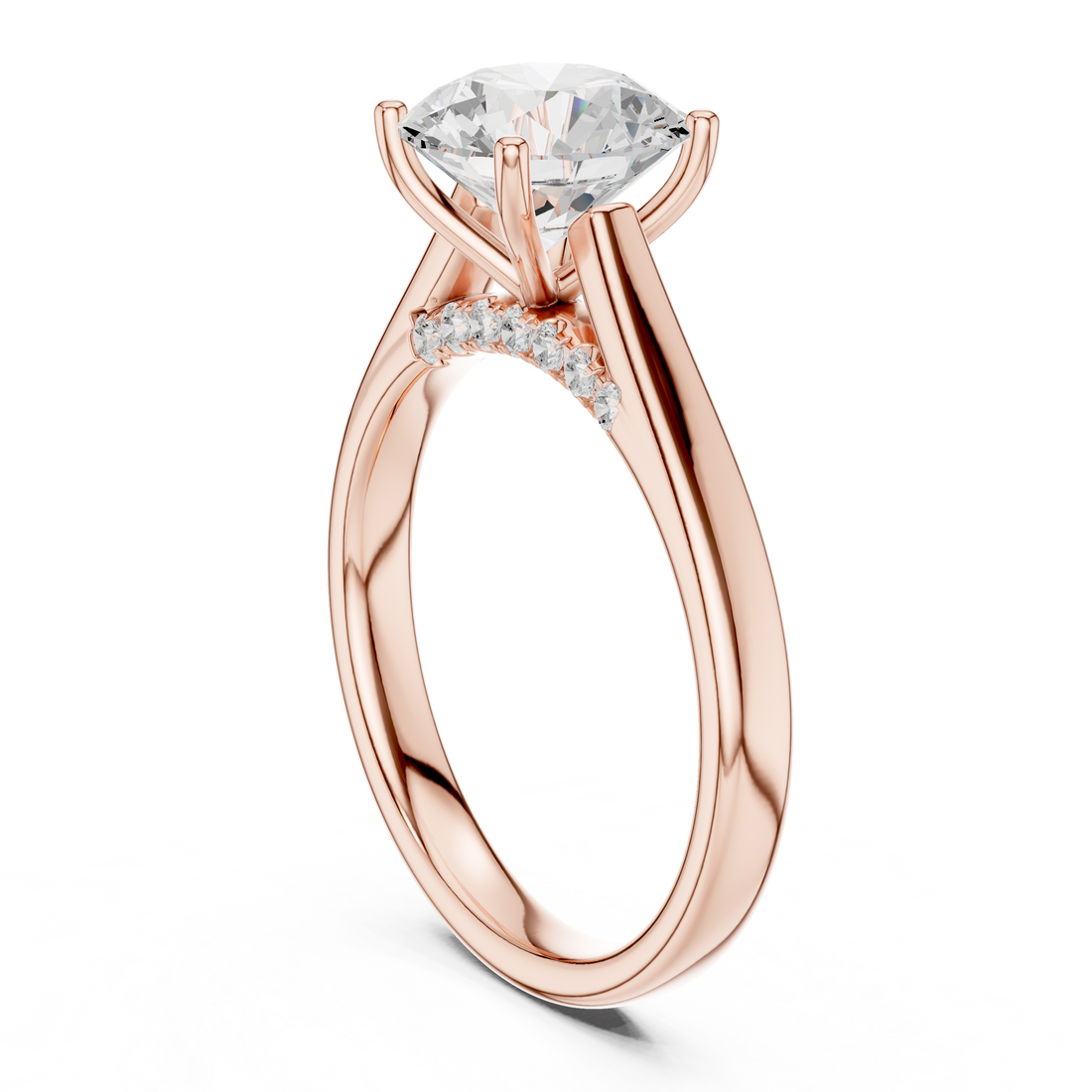 Solitaire Ring - Round | 18 RND - White Gold