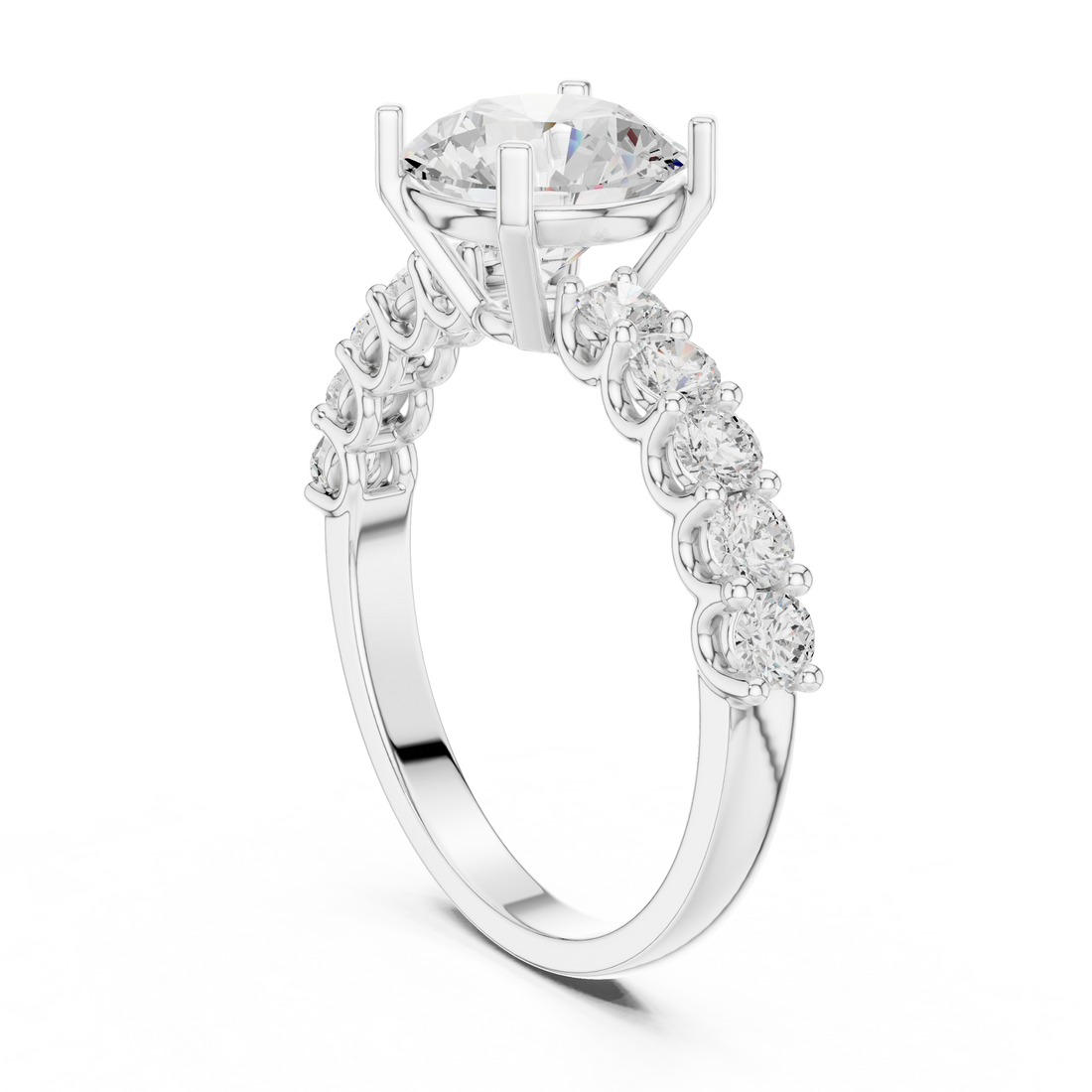 Fashion Ring - Round | DDLR-819 - White Gold