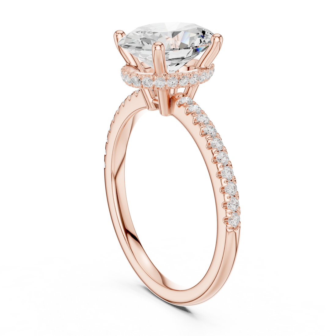 DDLR-177 - OV - Solitaire Oval Ring - White Gold