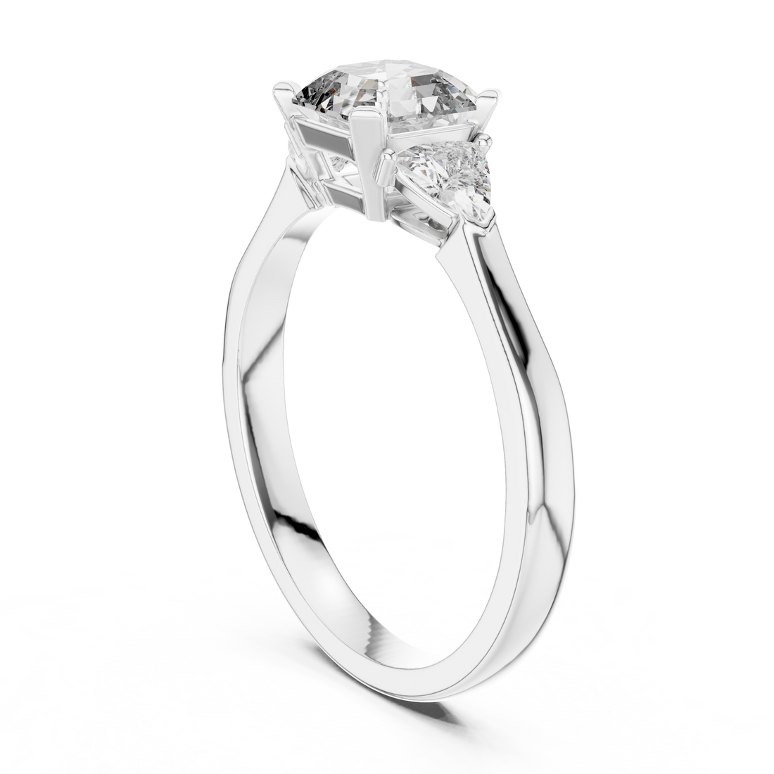 00001L (21) - Fashion Emerald Ring - White Gold
