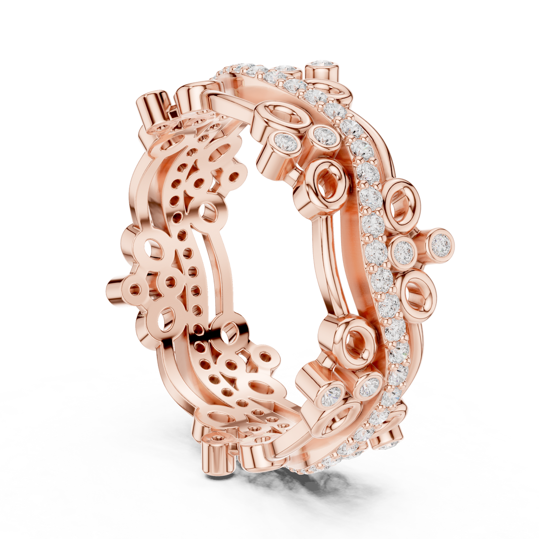 R44 - Fashion Unknown Ring - White Gold