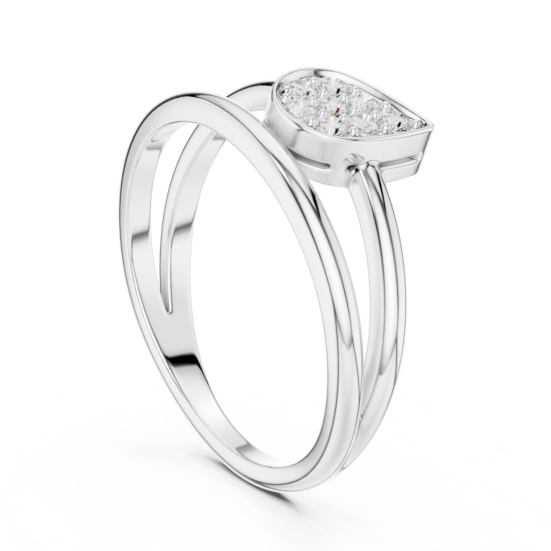 SBWR(63) - Fashion Round Ring - White Gold