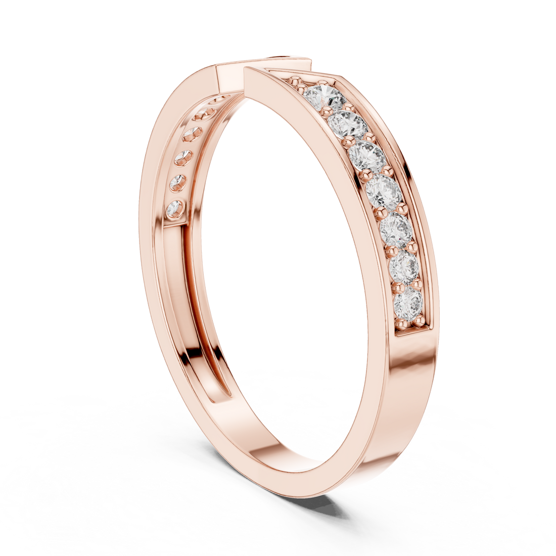 HLR-112 - Bypass None Ring - White Gold