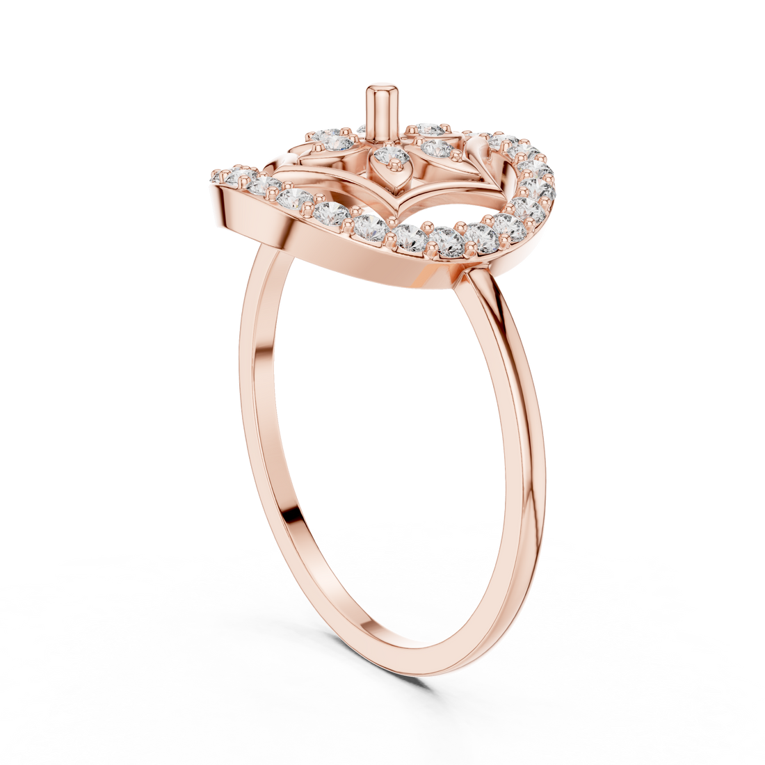 DR-6155 - Fashion None Ring - White Gold