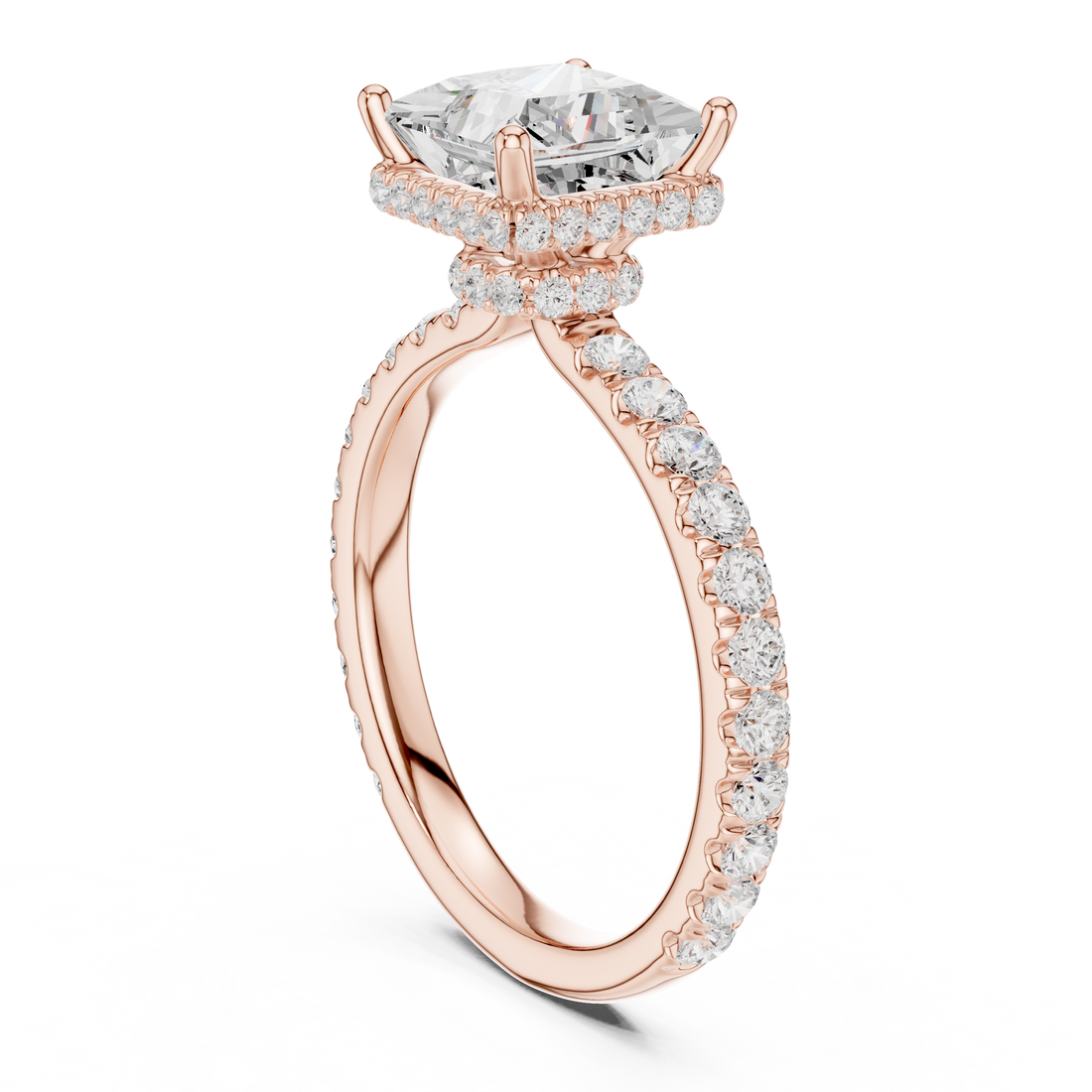 DDLR-165 -PR - Solitaire Princess Ring - White Gold