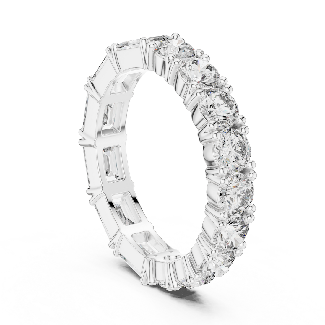 DDLR-228 - Eternity Mixed Ring - White Gold