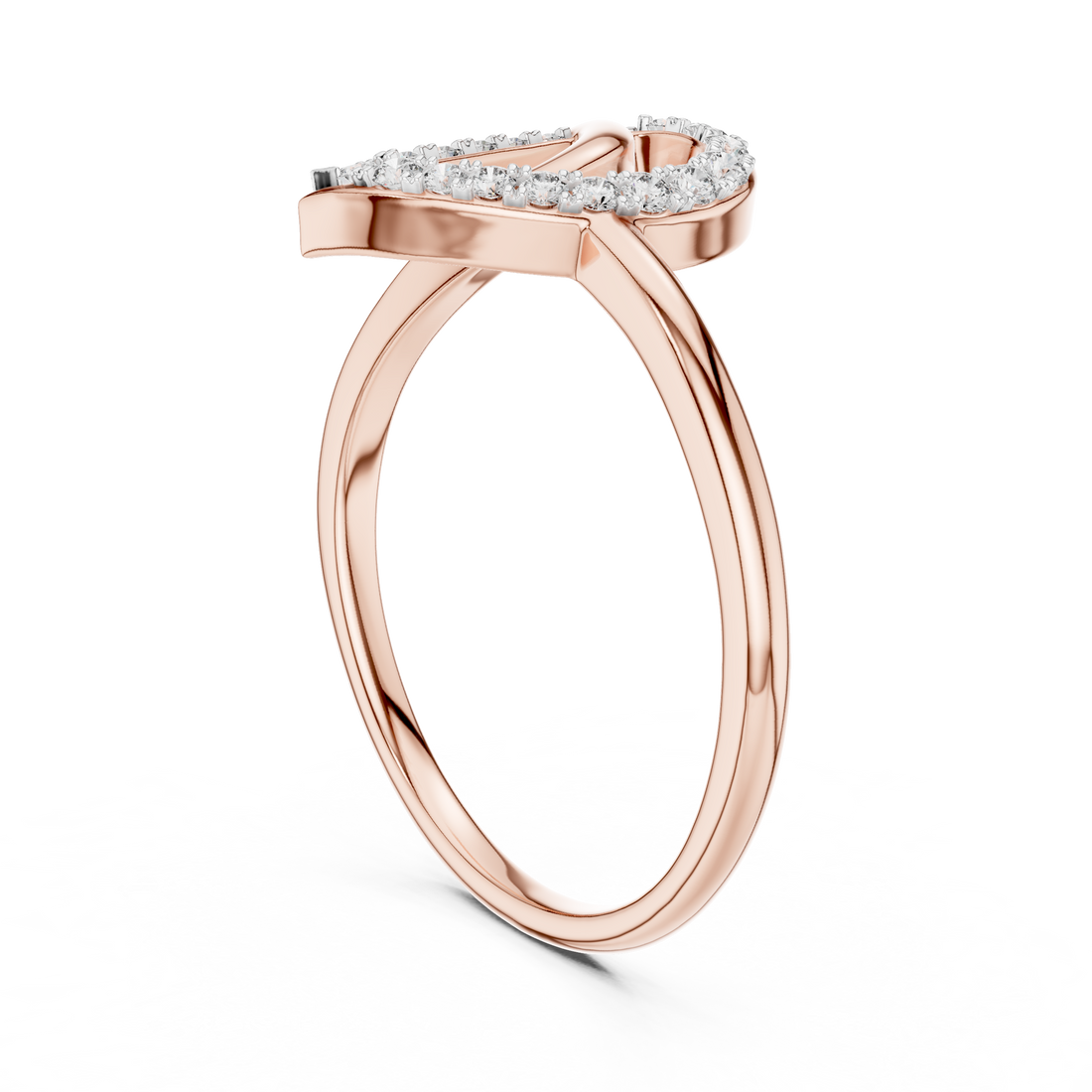 12#10053@L - Fashion None Ring - White Gold