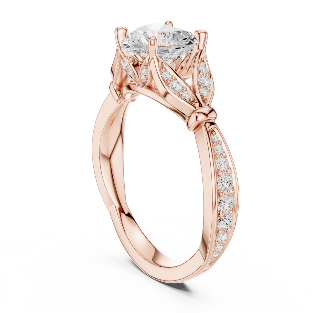 DDLR-257 - HR - Vintage Heart Ring - White Gold
