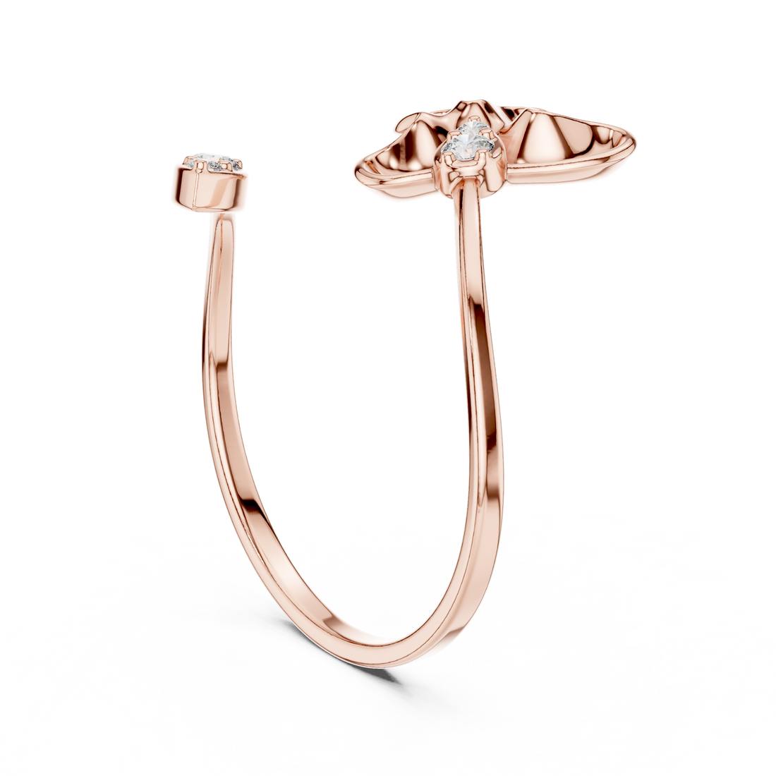1 (225) - Fashion Round Ring - White Gold