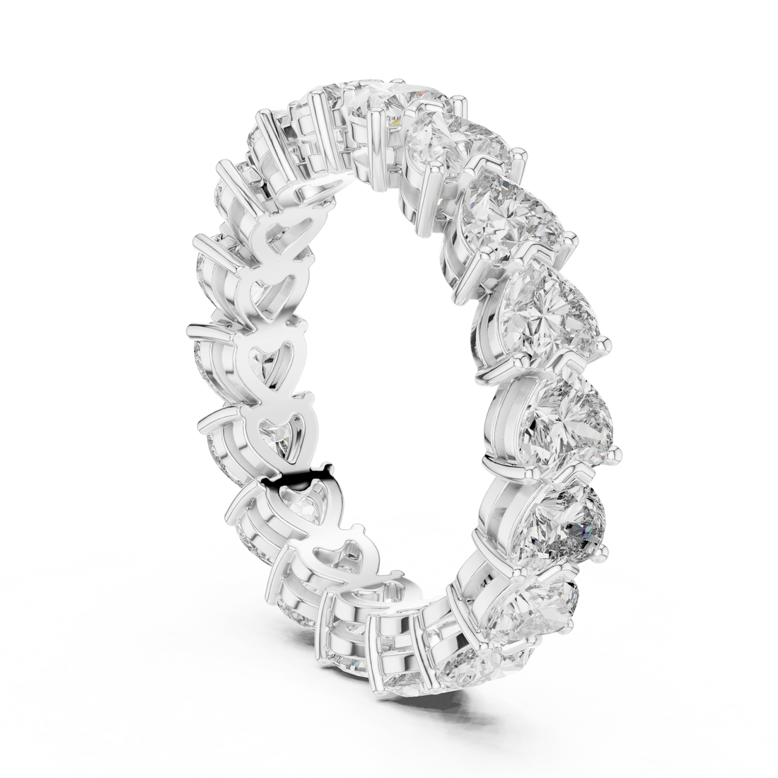 DDLR-226 - Eternity Heart Ring - White Gold