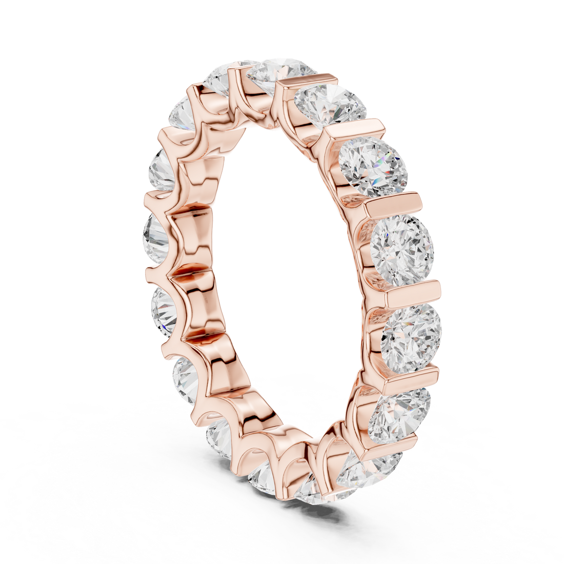 DDLR-474 - Eternity Round Ring - White Gold