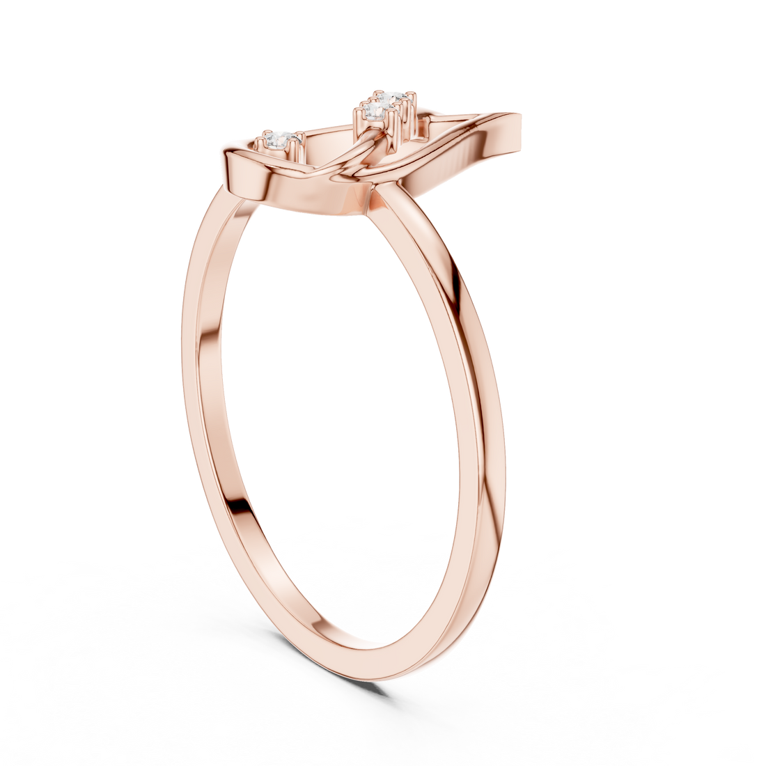 DR-6244 - Fashion Round Ring - White Gold