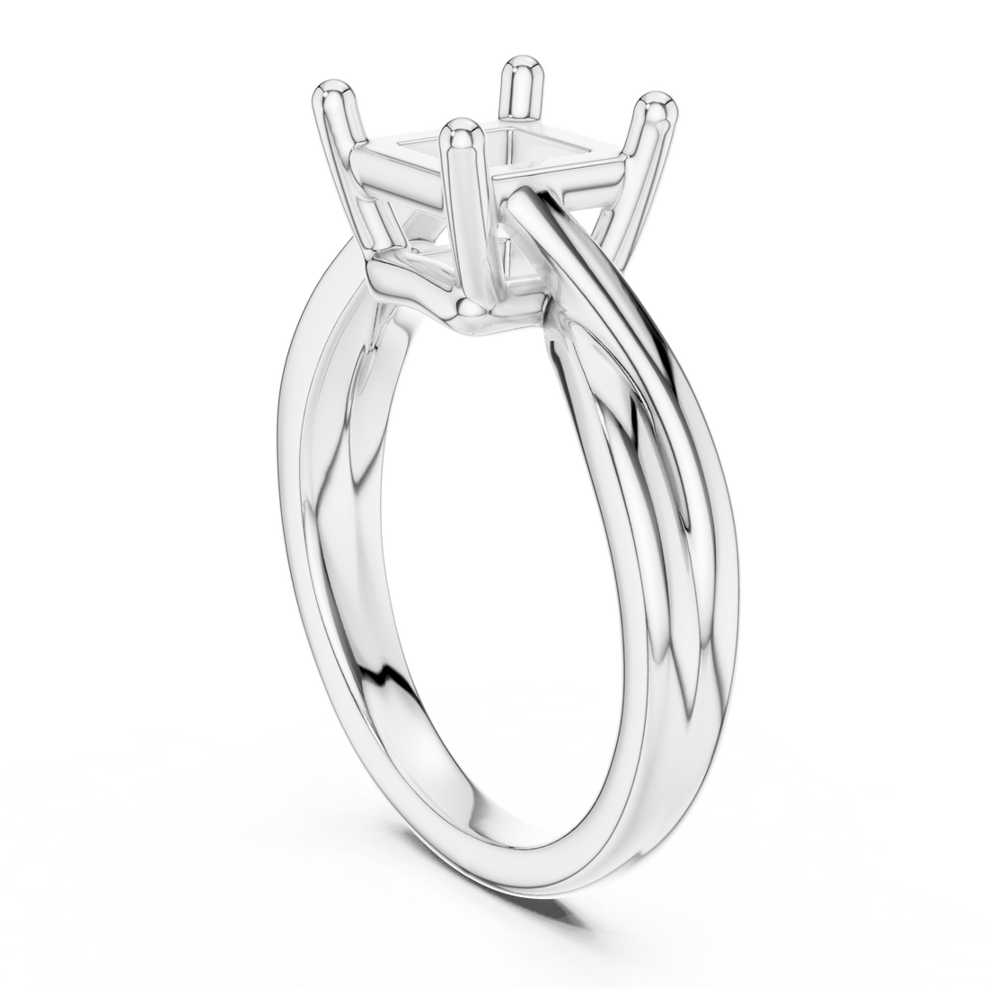 DDLR-112 - R00705-PR - Solitaire Princess Ring - White Gold