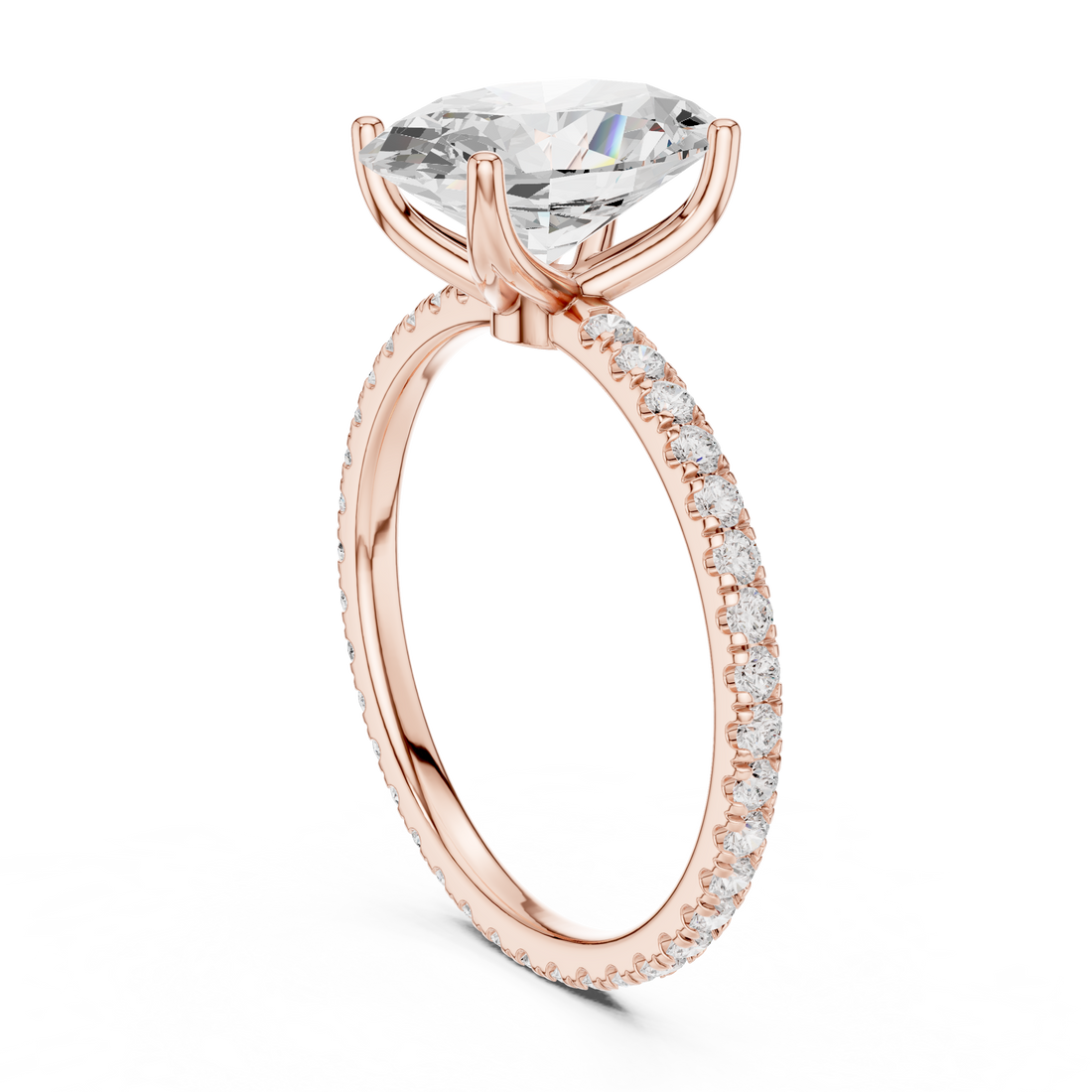 16 OV - Solitaire Oval Ring - White Gold