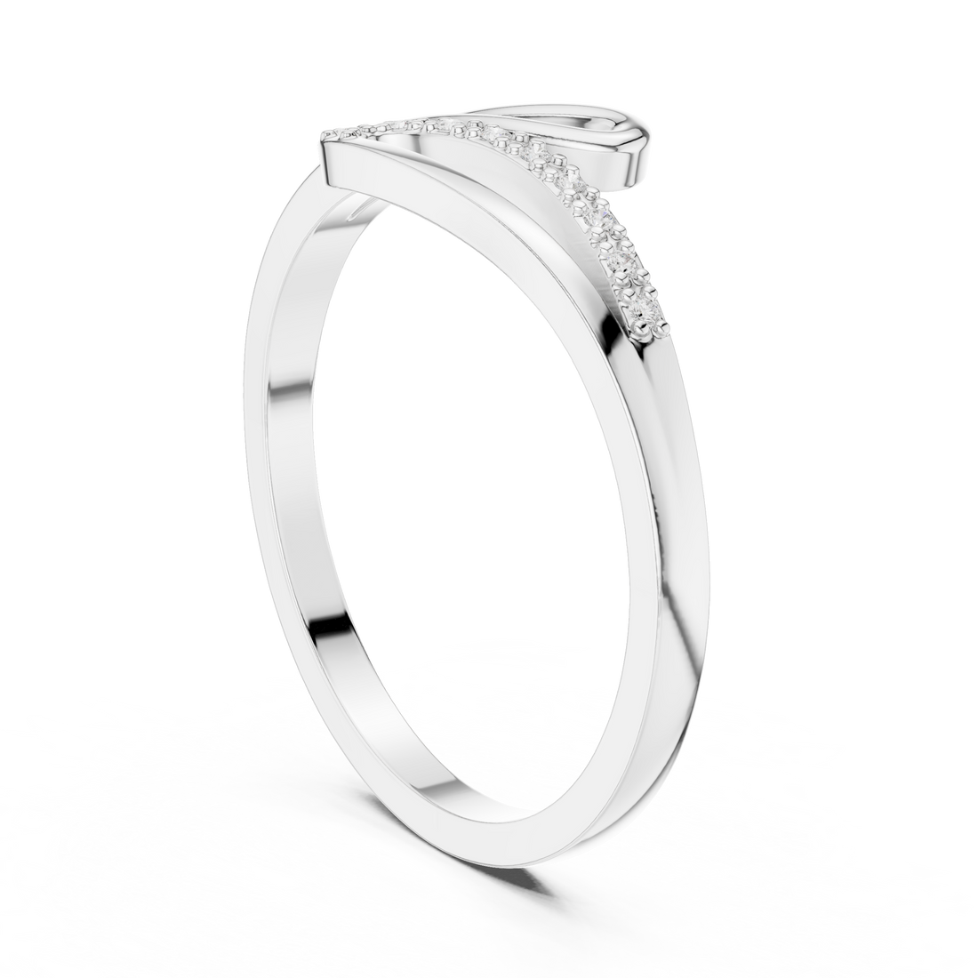 DDLR-476 - Bypass None Ring - White Gold