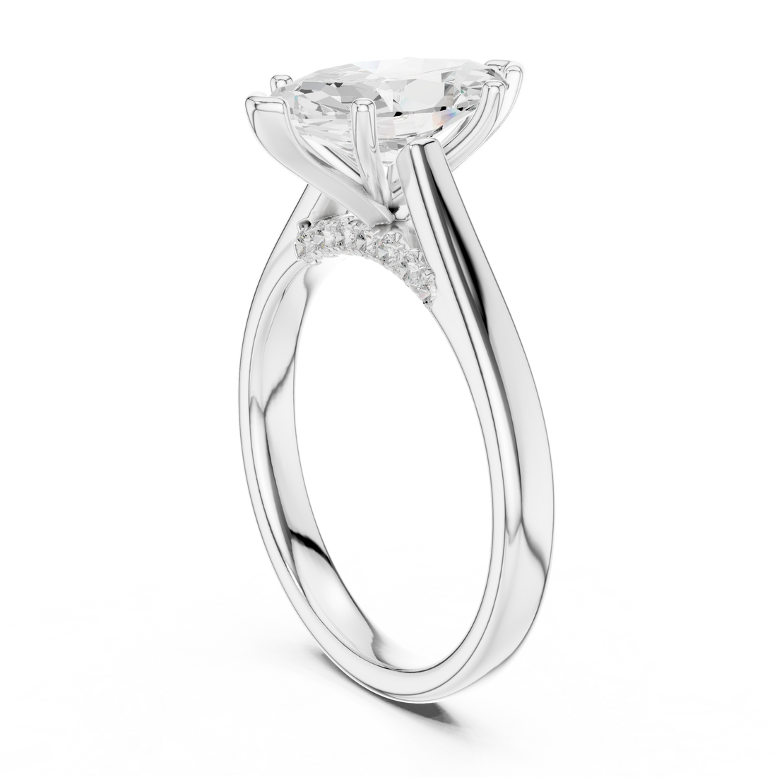 Solitaire Ring - Marquise | 18 MQ - White Gold