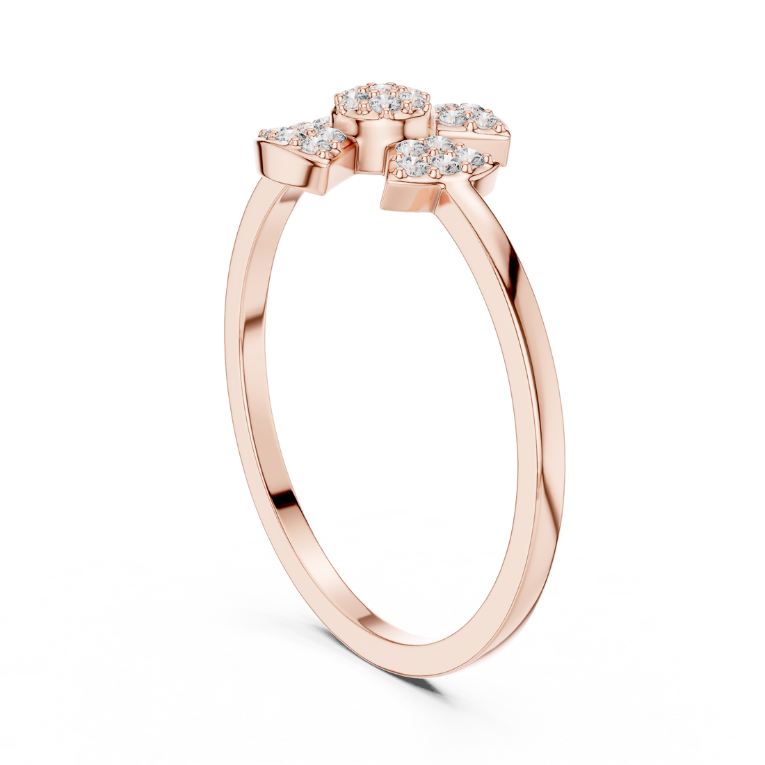 DR-6320 - Fashion Round Ring - White Gold