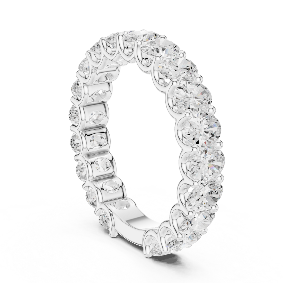 DDLR-695 - Fashion Oval Ring - White Gold