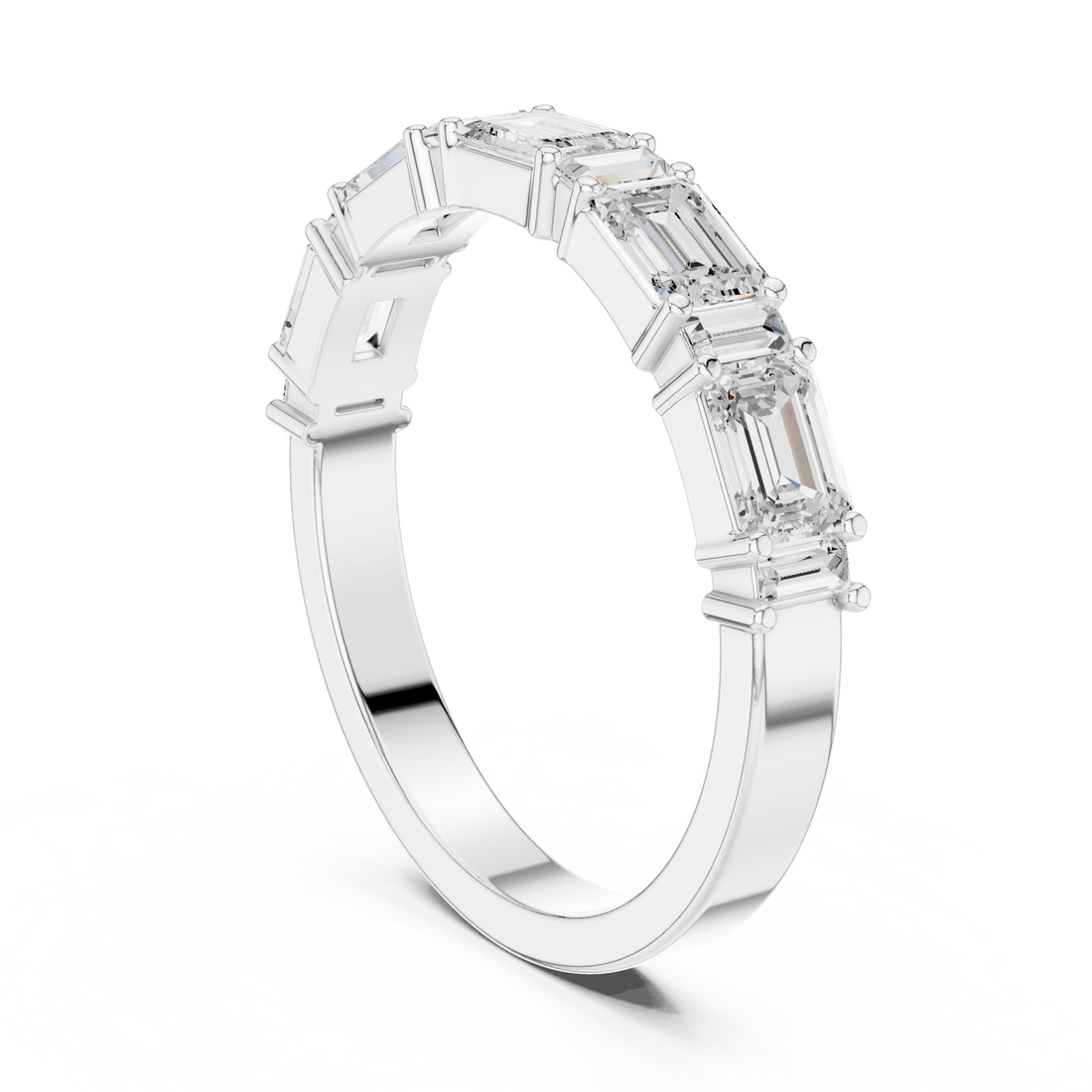DDLR-385 - Eternity Emerald Ring - White Gold